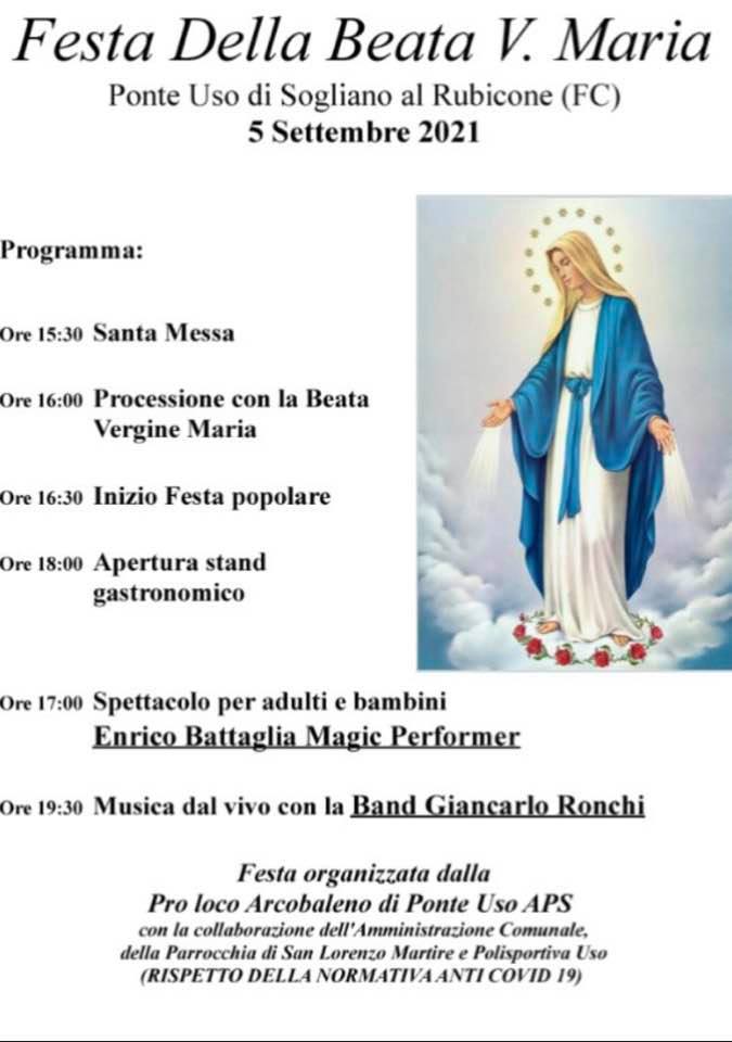 Visit - Sogliano al Rubicone - Eventi - festadella beata Vergine Maria